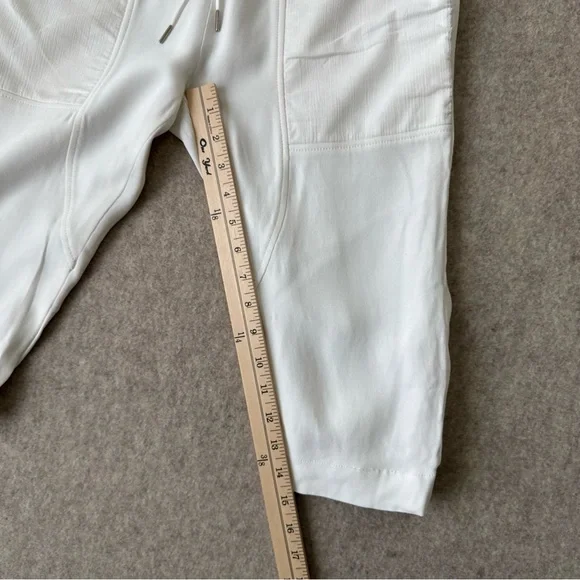 Helmut Lang White Drawstring Cropped Joggers - Picture 6 of 12